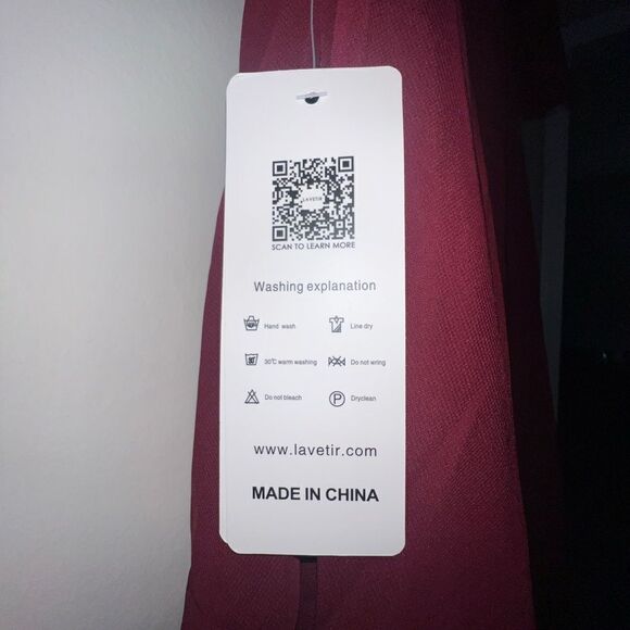 Lavetir Mother of the Bride or Bridesmaid Dress - Burgundy, Size 4, NWT - Picture 13 of 14